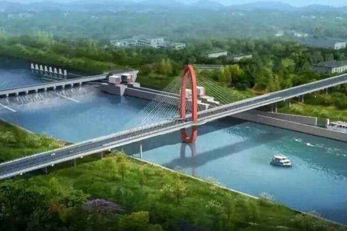 新建(jian)的千米(mi)特大橋(qiáo)淮州沱(tuo)江特大(dà)橋正在(zài)加速修(xiū)建中