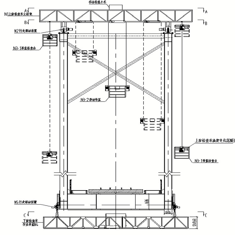 鋼桁(heng)架橋梁(liang)上弦檢(jian)查小車(che)